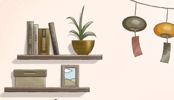 【配信用背景】風鈴とペンタブのある部屋