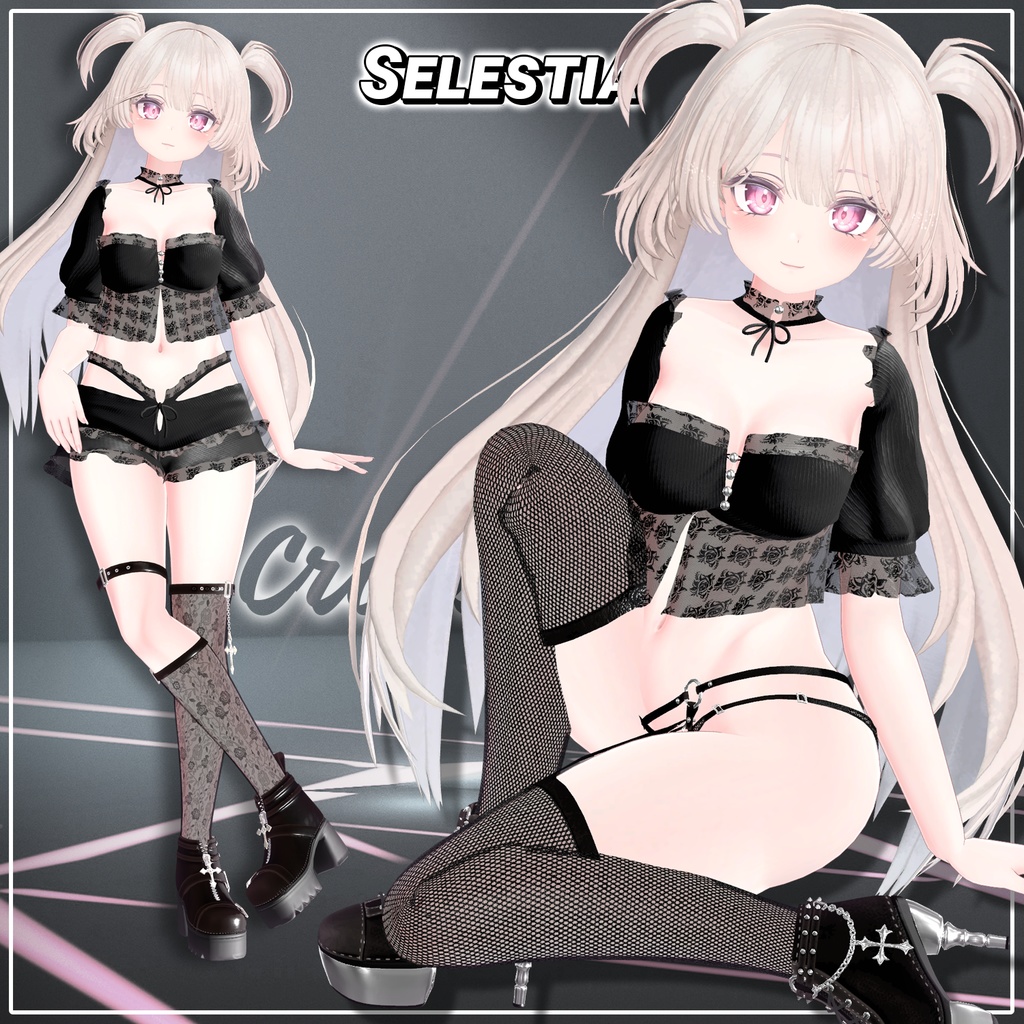 【5人】【PB】 Cross Shoes Set 【VRChat想定】