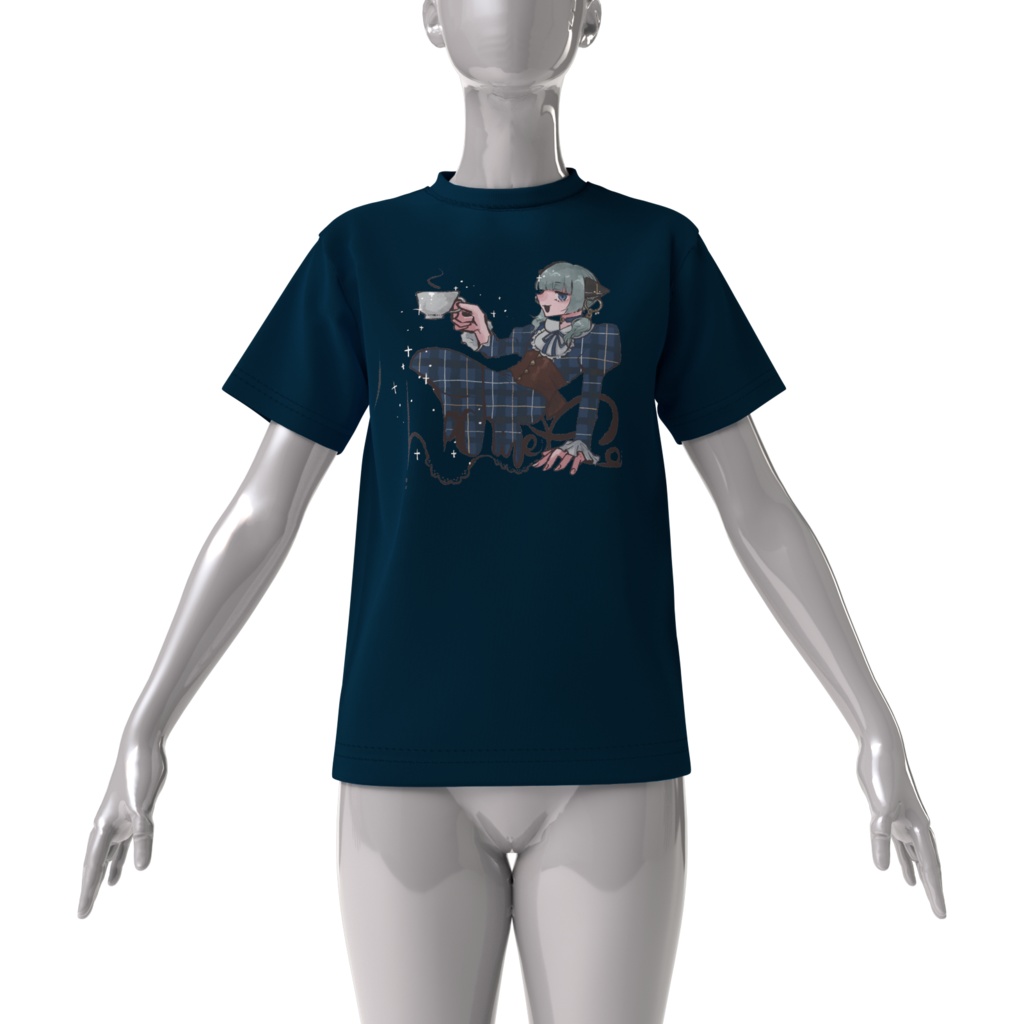 太刀猫両面お茶会T