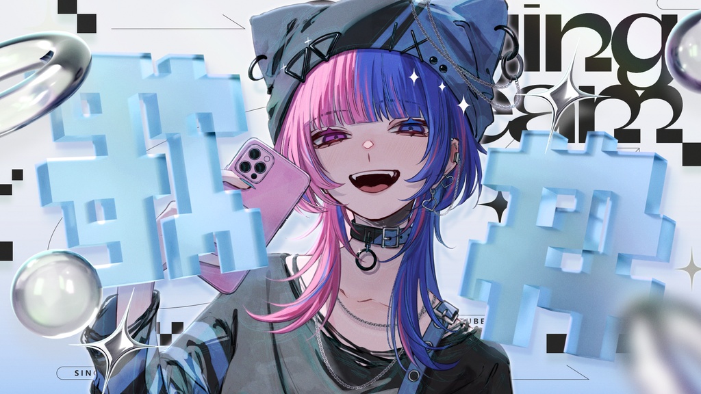【サムネイル素材】歌枠配信サムネイル素材