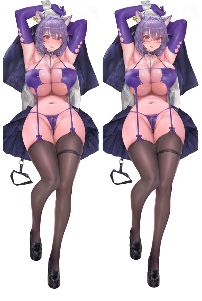 オリキャラけも耳抱き枕裏面(眼鏡娘ver)