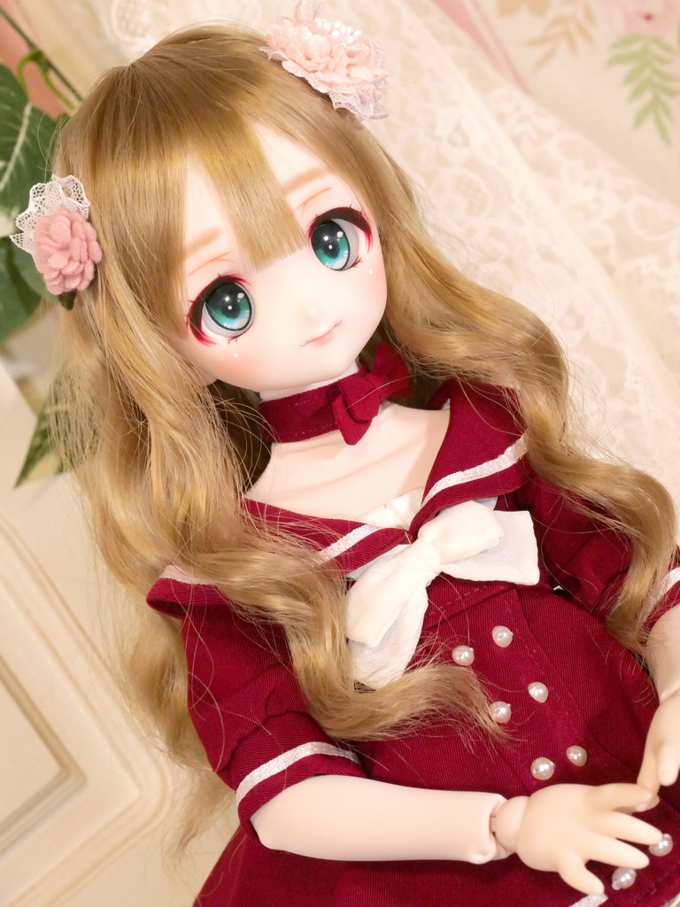 DDH-22 セミホワイト肌 カスタムヘッド+追視レジンアイ1種