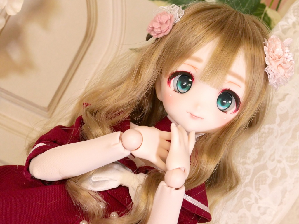 DDH-22 セミホワイト肌 カスタムヘッド+追視レジンアイ1種