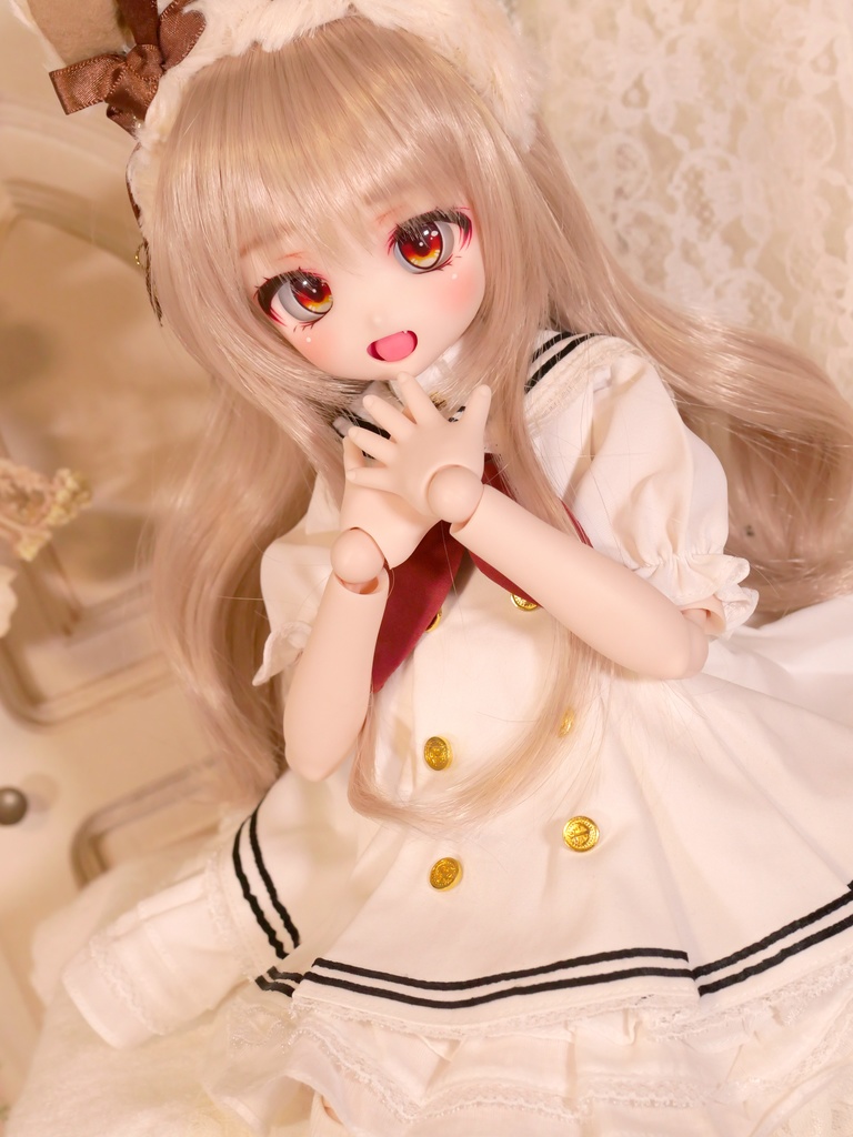 DDH-27 セミホワイト肌 カスタムヘッド 開口カスタム
