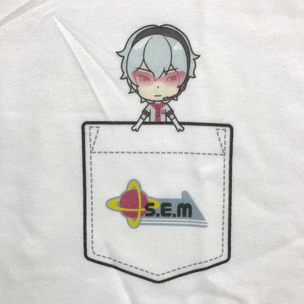 SideMini ダミーポケットTシャツ(S/背面プリントあり)硲道夫
