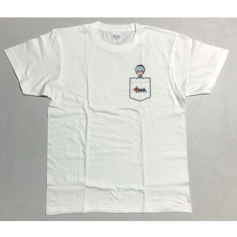 【受注生産】SideMini ダミーポケットTシャツ(S)&缶バッジセット