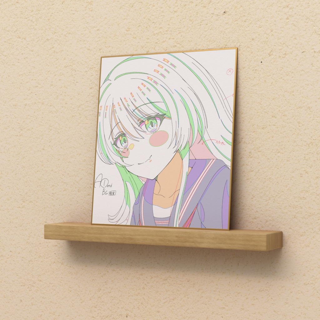 わたなれ　小柳香穂　原画風色紙イラスト