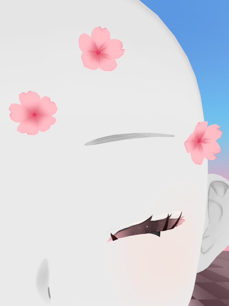 【おためし版あり】さくらの花びら髪飾り【Vroid用テクスチャ】【ver1.9】