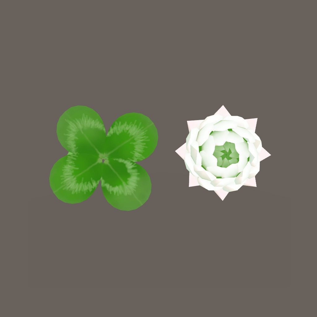 シロツメクサの指輪とクローバーの指輪