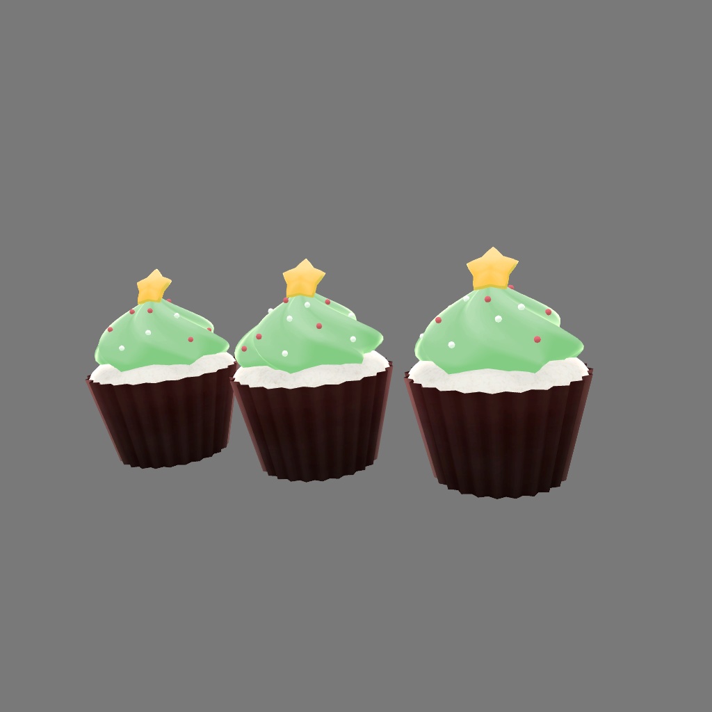 クリスマス用のカップケーキ