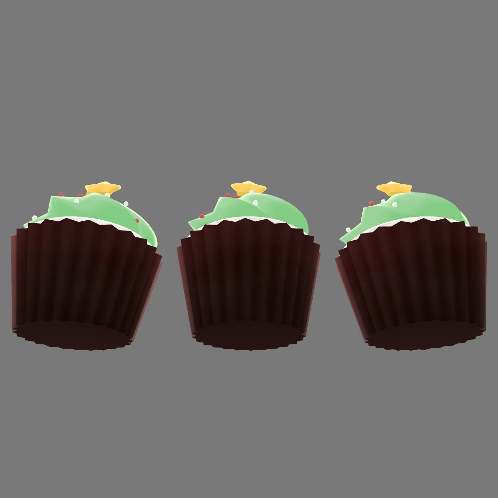 クリスマス用のカップケーキ