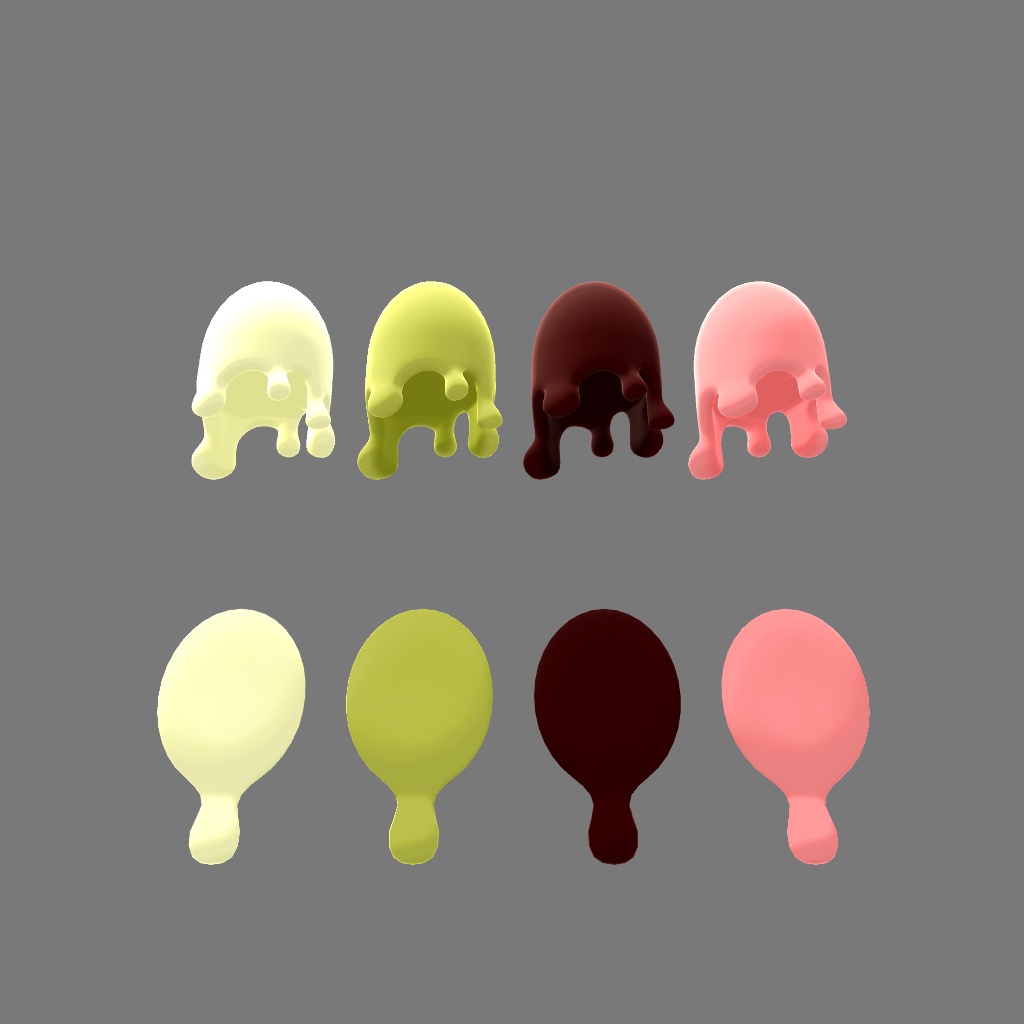 指先のチョコレート・頬についたチョコレート