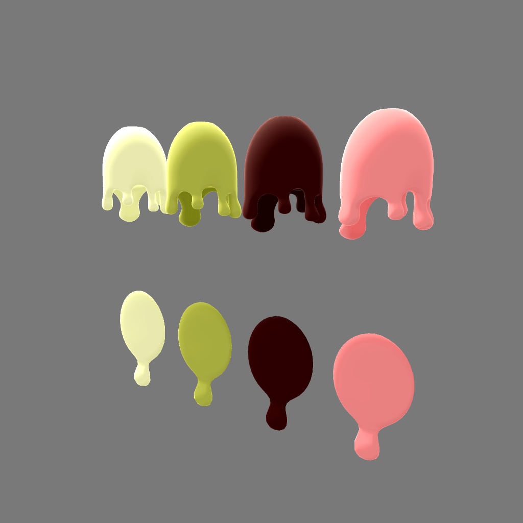 指先のチョコレート・頬についたチョコレート