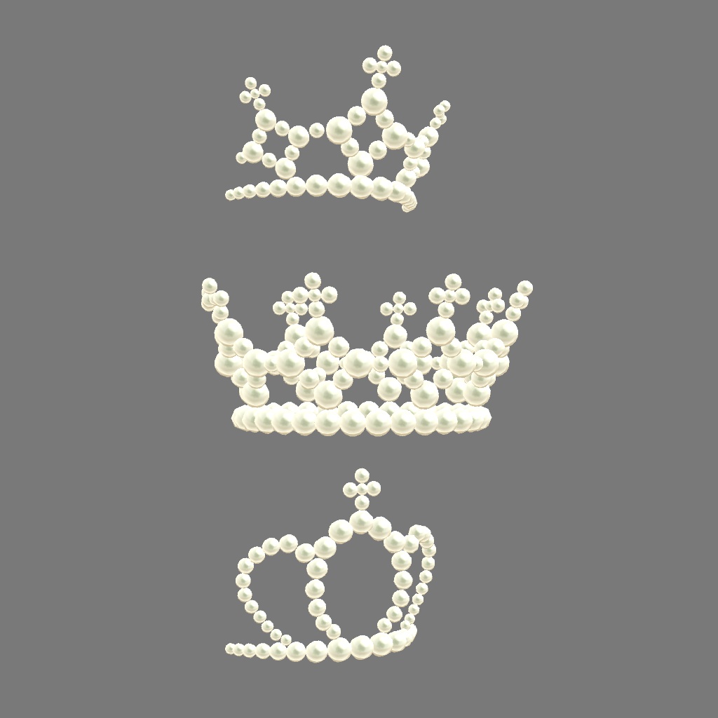 真珠の王冠とティアラ