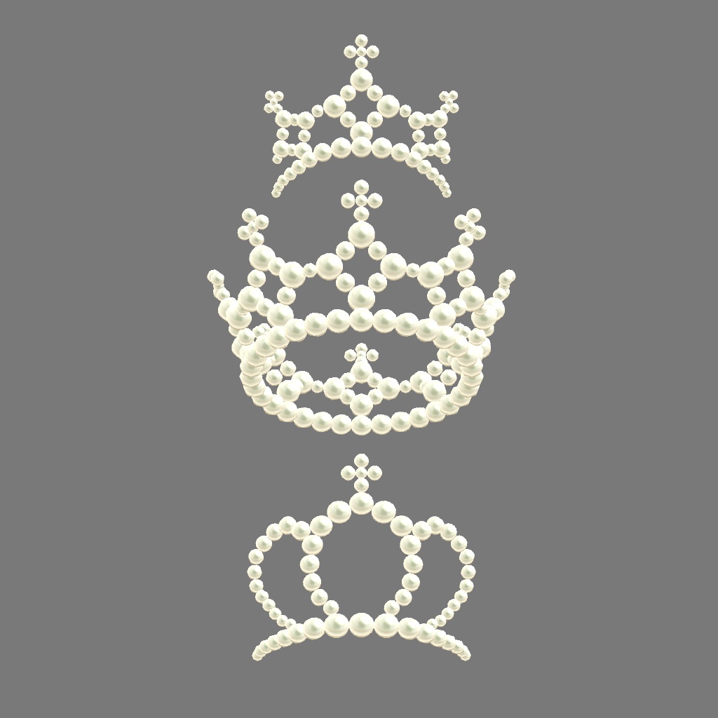 真珠の王冠とティアラ