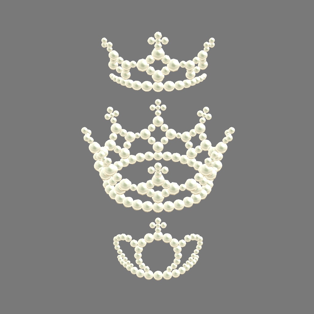 真珠の王冠とティアラ