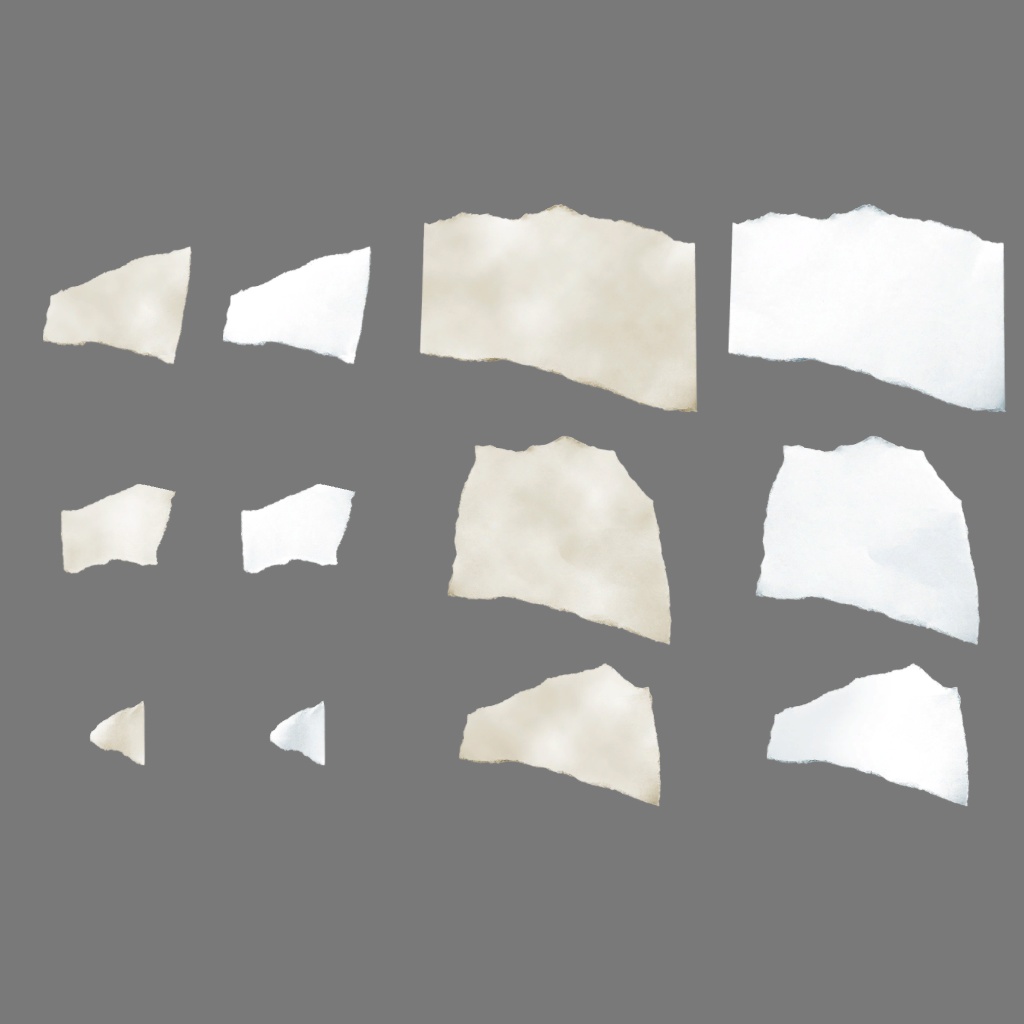 ちぎられたメモ