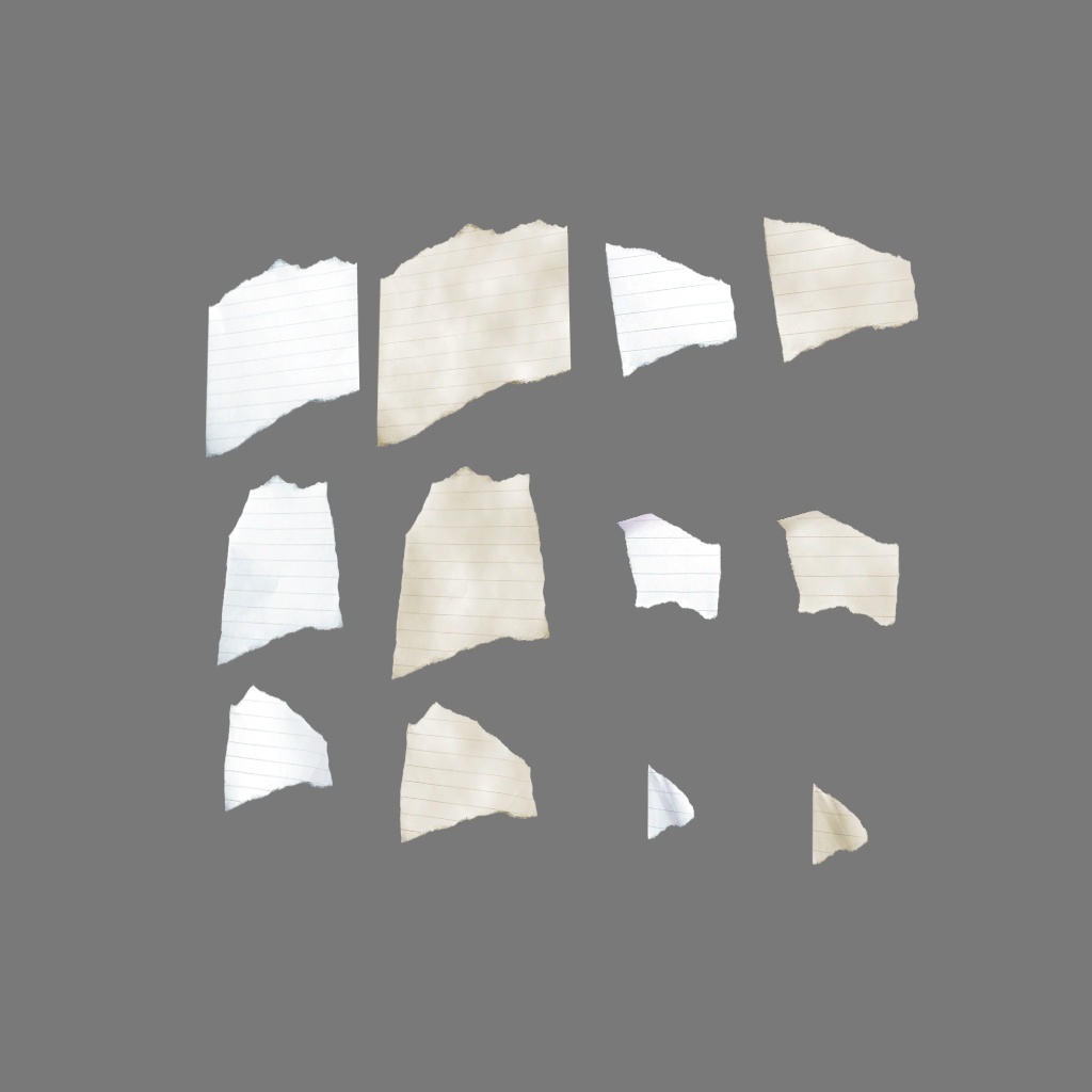 ちぎられたメモ