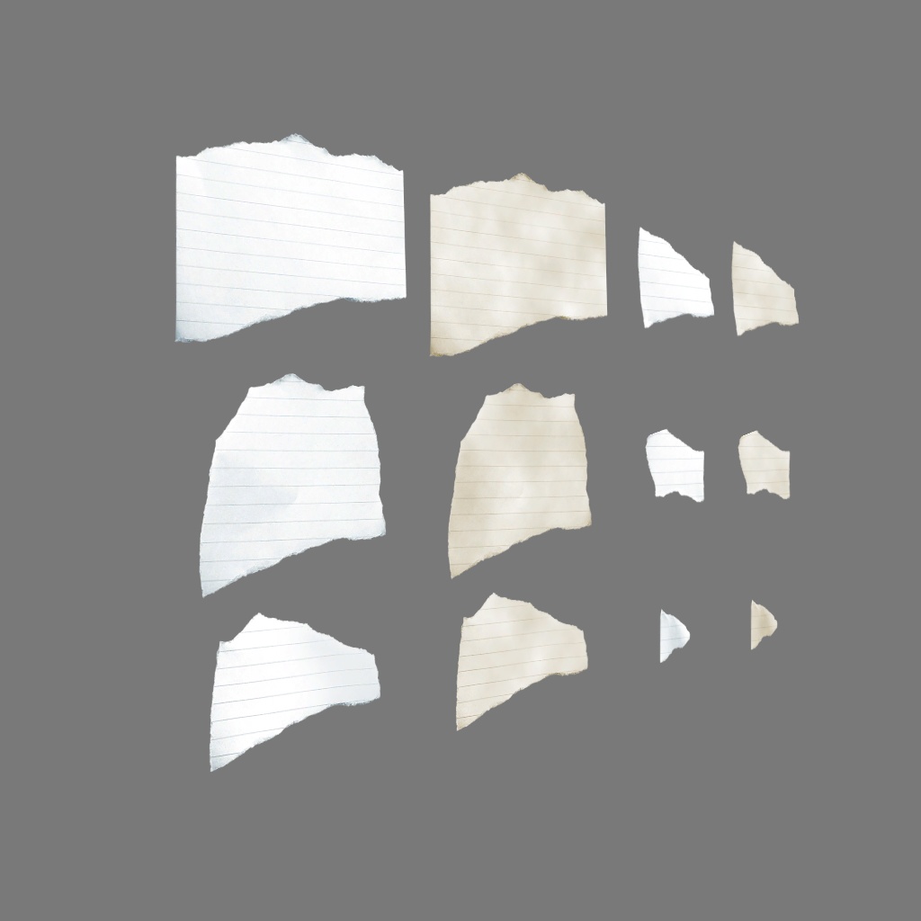 ちぎられたメモ