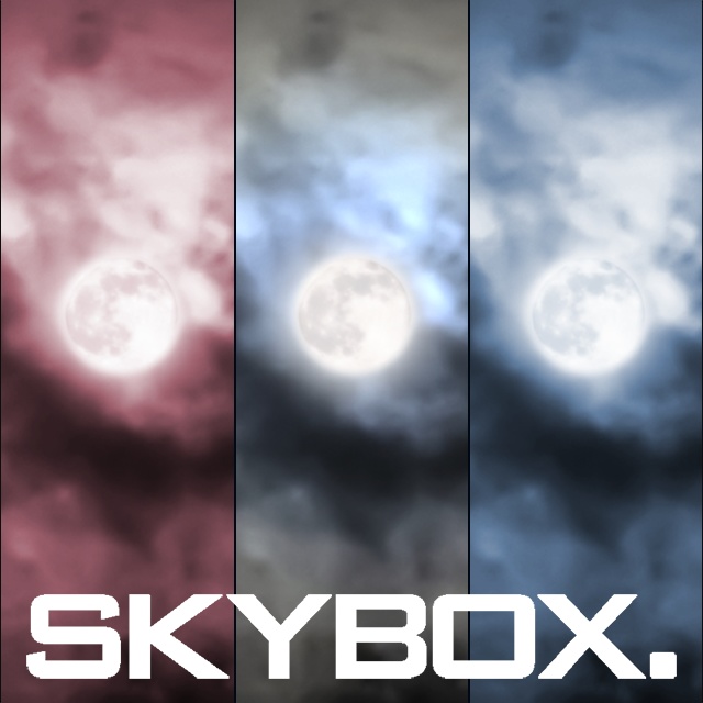 月と雲のスカイボックス
