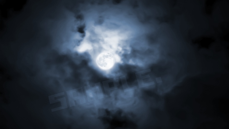 月と雲のスカイボックス