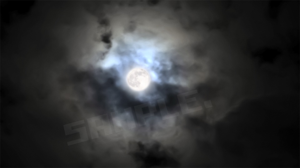 月と雲のスカイボックス