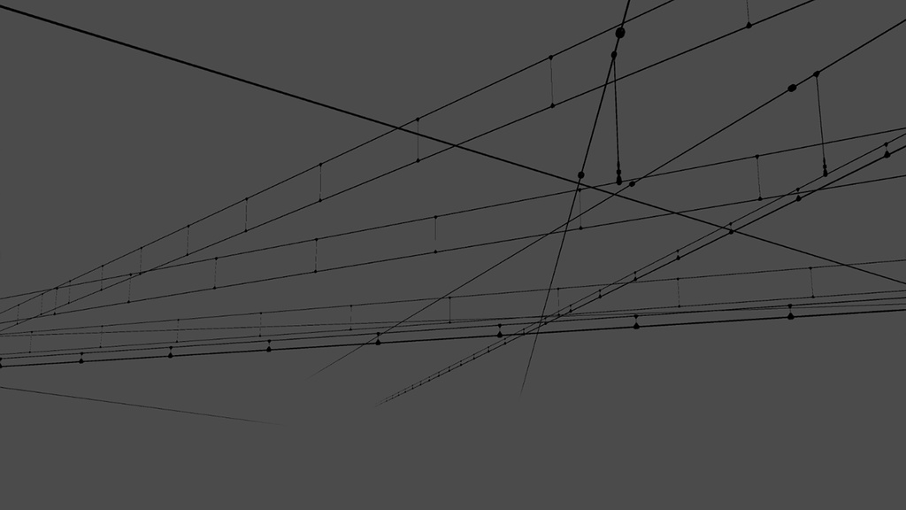 電線(3D素材とスカイボックス用テクスチャ素材)