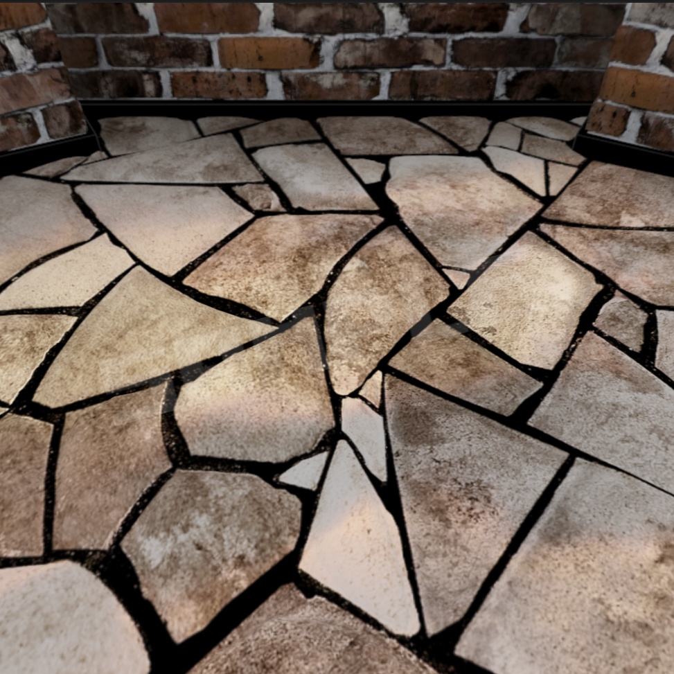 煉瓦の壁のスカイボックス(合成用テクスチャ素材付き)