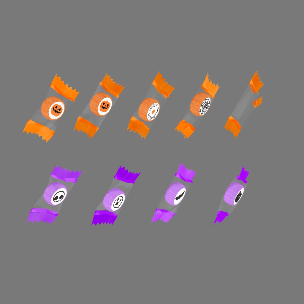 ハロウィンの組飴