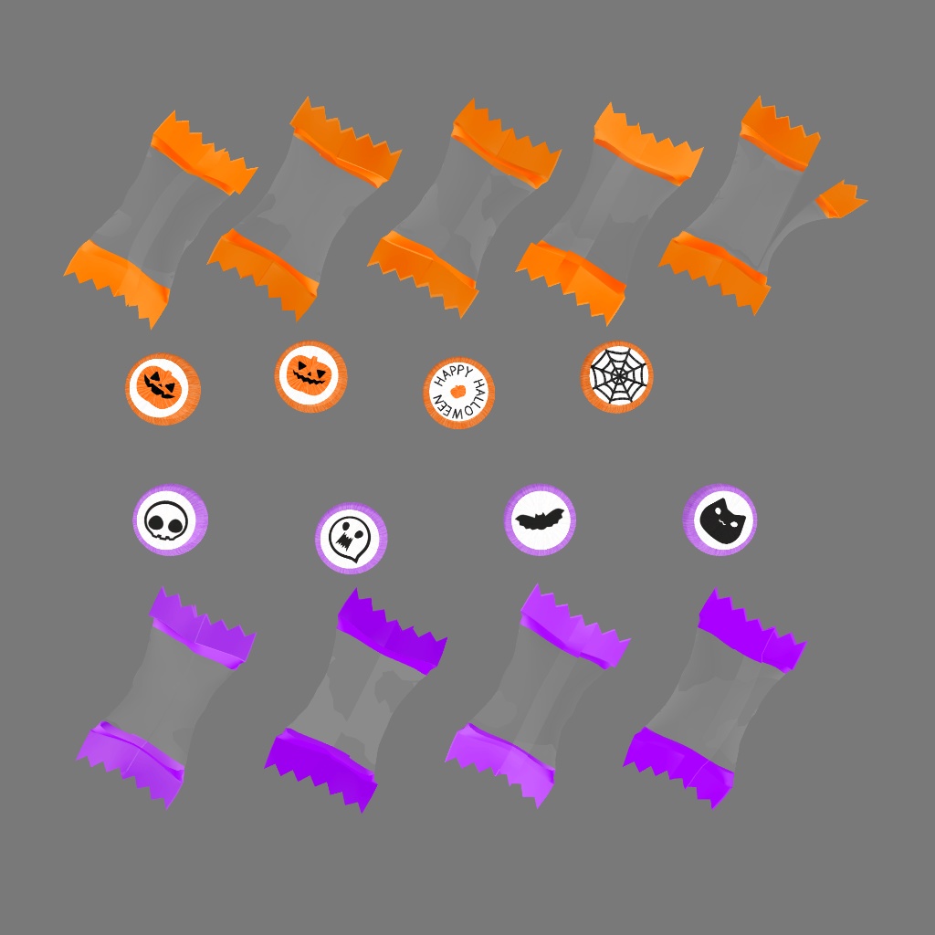 ハロウィンの組飴