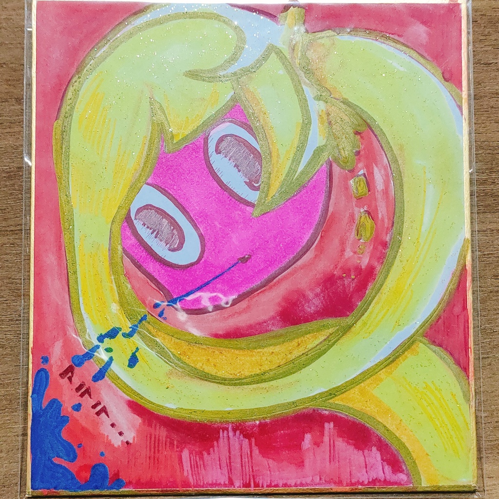 いたたアララちゃん　直筆オリジナル色紙