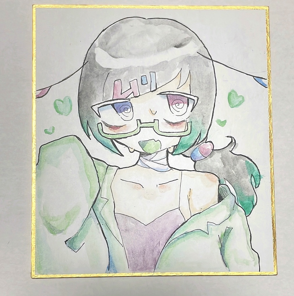 ミニ原画色紙（ぴか野代理）