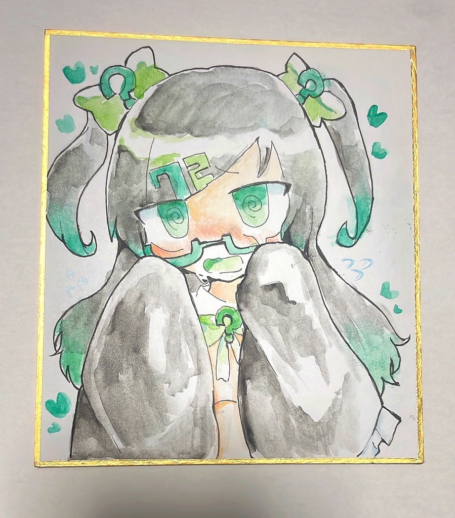 ミニ原画色紙（何野亡似）