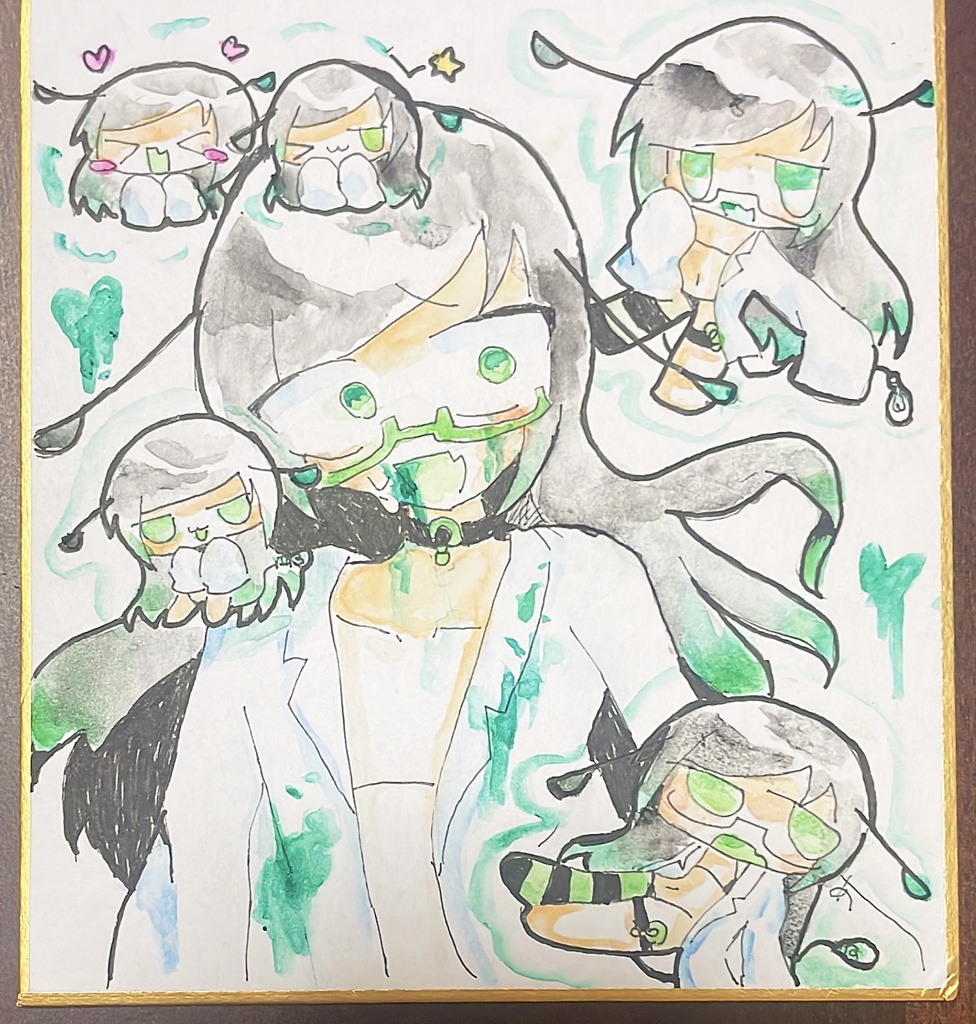 ミニ原画色紙（何野つめつめ）