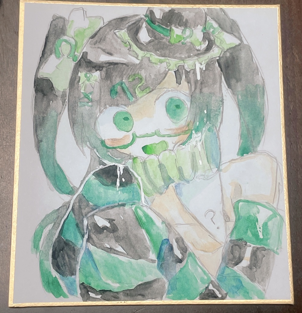 ミニ原画色紙【何野亡似　サーカス】