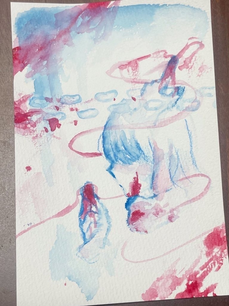 ドローイング【雪の足音】