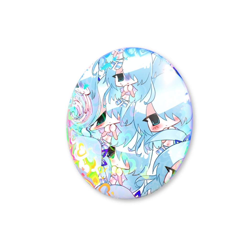 てんし?ちゃん ぐにゃホログラム缶バッジ