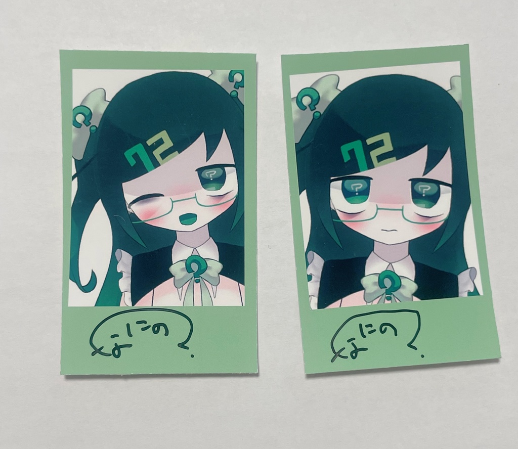 何野亡似誕生日グッズセット プチ絵馬ストラップ&直筆サイン入りチェキ風カード2枚