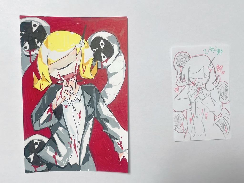 直筆イラスト原画セット　テナー・カウンタ