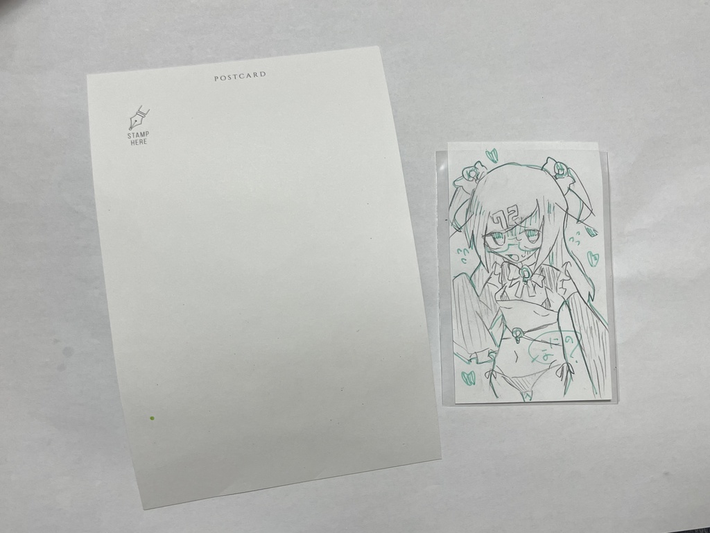 直筆イラスト原画セット 何野亡似