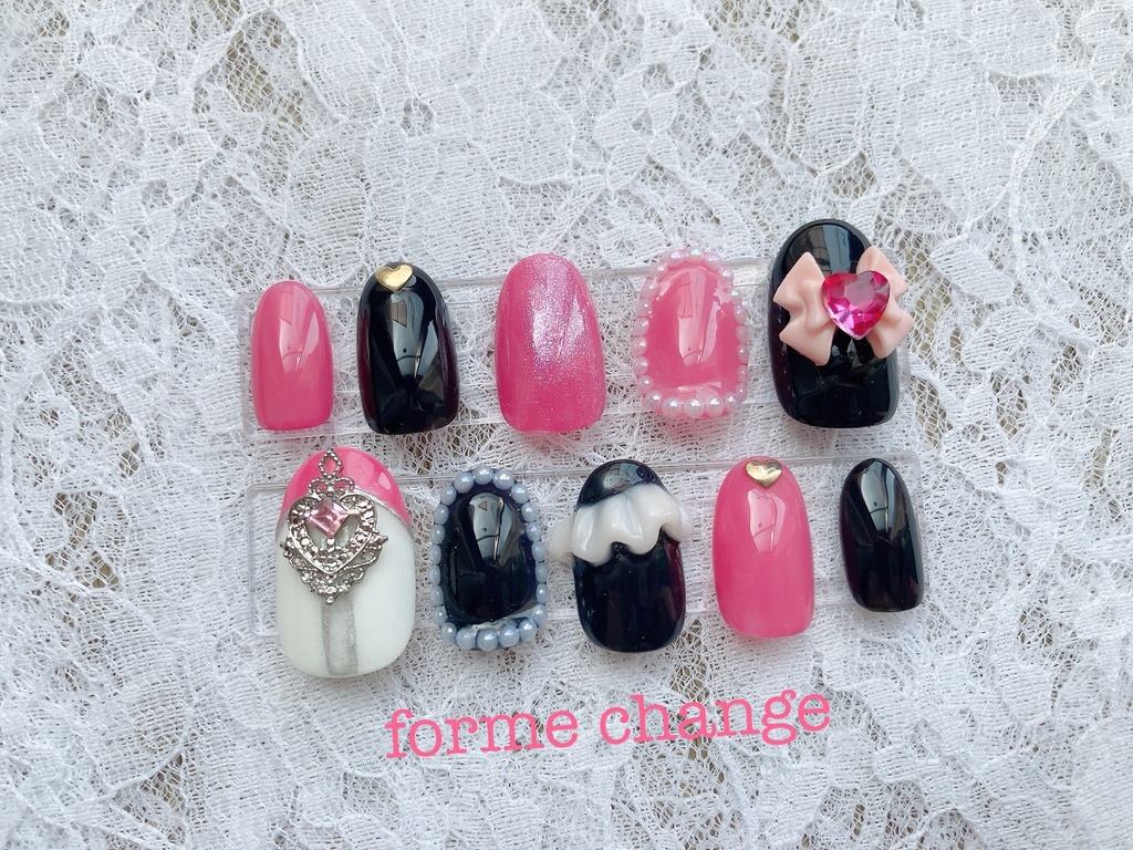 キュアブラック 概念ネイルチップ