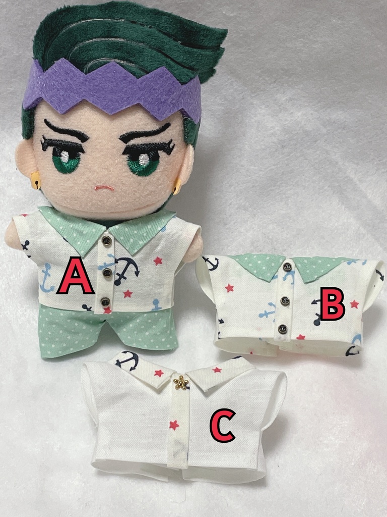 ちみぬい シンプル襟シャツ(前締りタイプ)