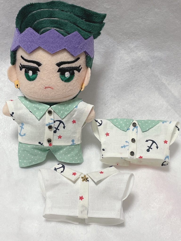 ちみぬい シンプル襟シャツ(前締りタイプ)