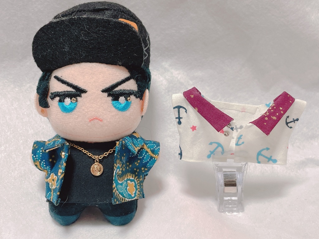 ちみぬい服(前開きシャツとサロペット)