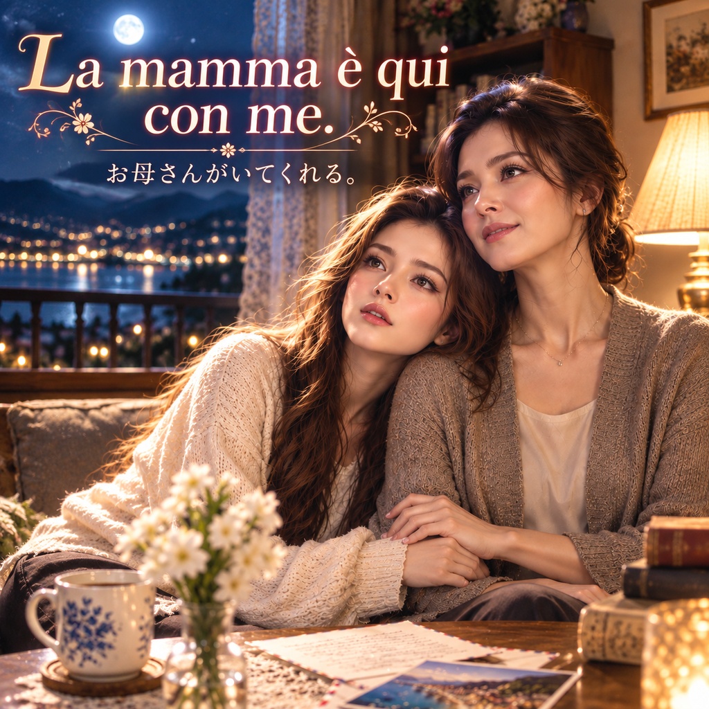 『La mamma è qui con me. ― お母さんがいてくれる。』