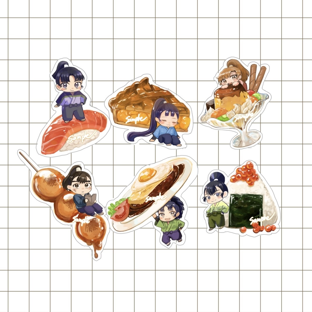 6年生と食べ物ステッカー