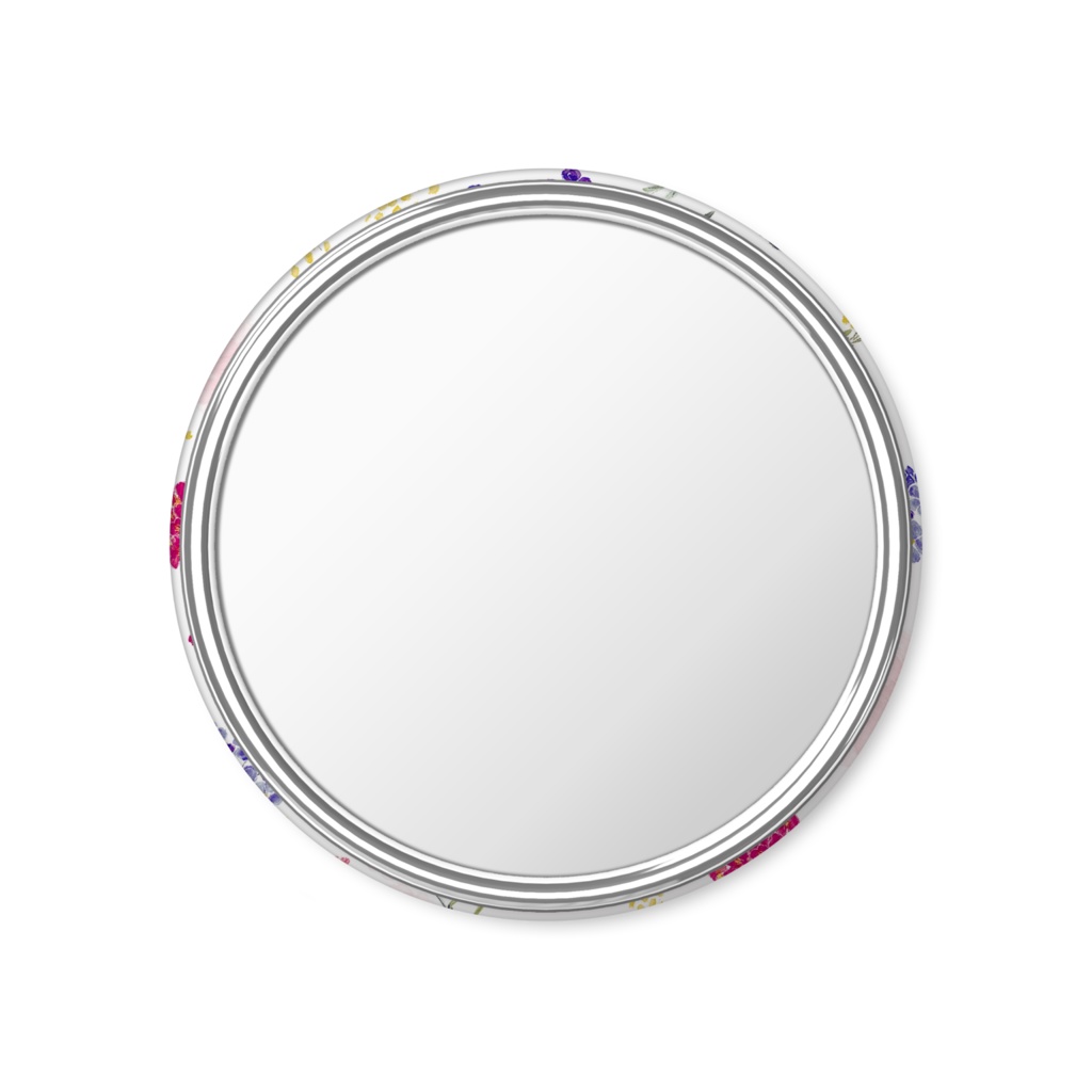 さわやかなお花の缶ミラー