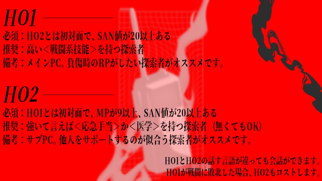 【CoC6 / 無料 / KPレス】UNNAMED SIGNAL : abyss;
