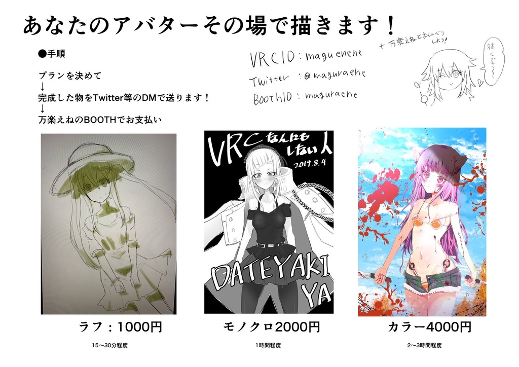 アバターイラスト(イラストを受け取ってから買ってください)