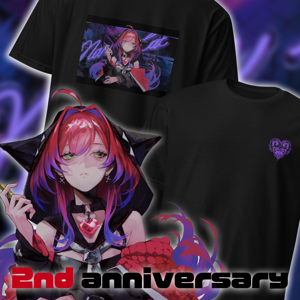 なにぬねこ２周年Tーパープルー